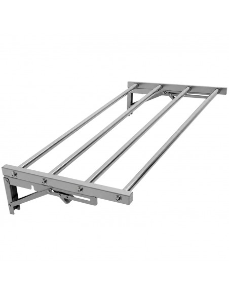 Commercial Foldable Stainless Steel Wall Mounted Rack Shelf 900×300×230mm 4 Tube | Stalwart DA-TRW50930