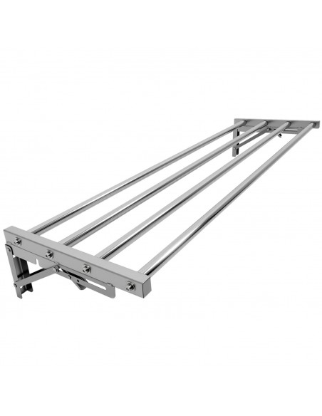 Commercial Foldable Stainless Steel Wall Mounted Rack Shelf 1000×300×230mm 4 Tube | Stalwart DA-TRW51030