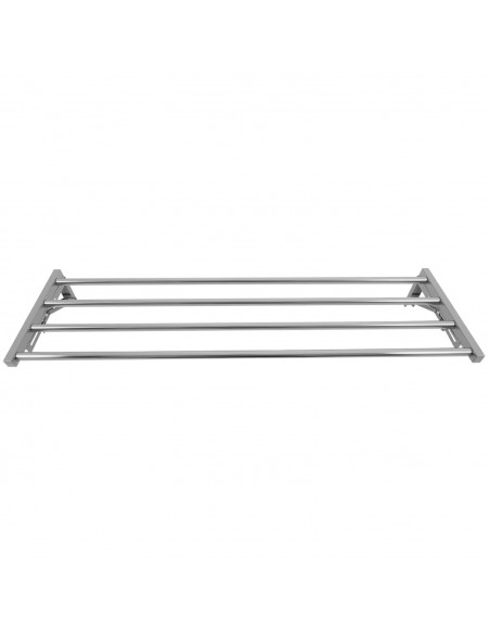 Commercial Foldable Stainless Steel Wall Mounted Rack Shelf 1200×300×230mm 4 Tube | Stalwart DA-TRW51230