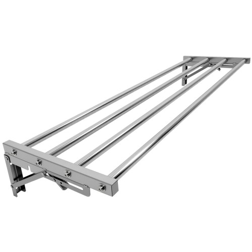 Commercial Foldable Stainless Steel Wall Mounted Rack Shelf 1200×300×230mm 4 Tube | Stalwart DA-TRW51230