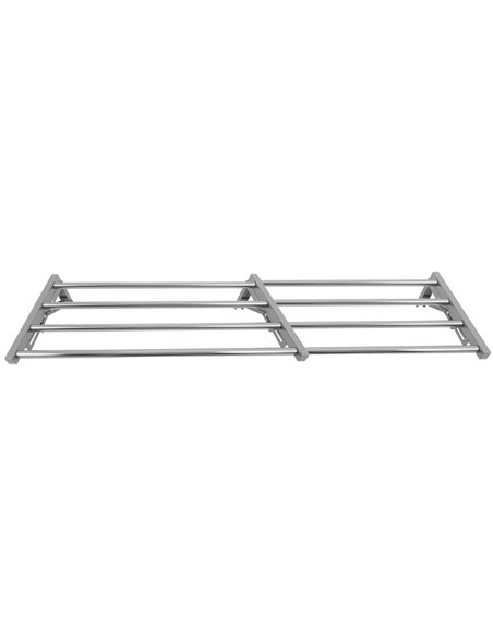 Commercial Foldable Stainless Steel Wall Mounted Rack Shelf 1600×300×230mm 4 Tube | Stalwart DA-TRW51630