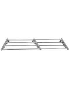 Commercial Foldable Stainless Steel Wall Mounted Rack Shelf 2000×300×230mm 4 Tube | Stalwart DA-TRW52030
