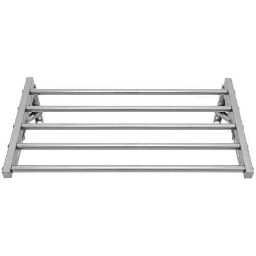 Commercial Foldable Stainless Steel Wall Mounted Rack Shelf 600×400×230mm 5 Tube | Stalwart DA-TRW50640