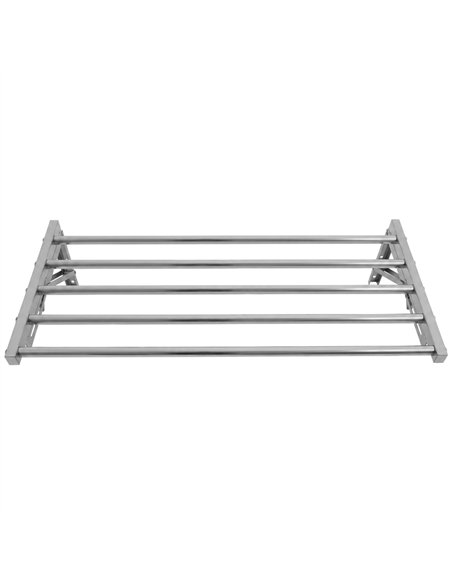 Commercial Foldable Stainless Steel Wall Mounted Rack Shelf 800×400×230mm 5 Tube | Stalwart DA-TRW50840