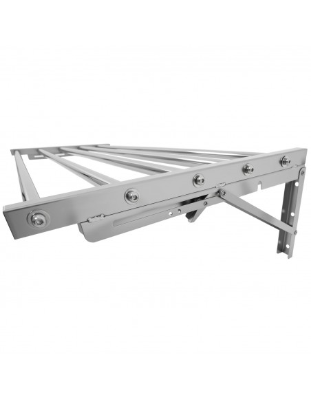 Commercial Foldable Stainless Steel Wall Mounted Rack Shelf 800×400×230mm 5 Tube | Stalwart DA-TRW50840