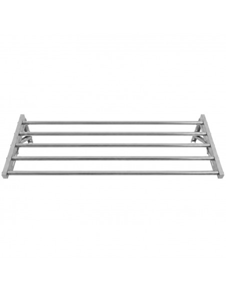 Commercial Foldable Stainless Steel Wall Mounted Rack Shelf 1000×400×230mm 5 Tube | Stalwart DA-TRW51040