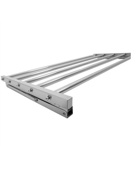 Commercial Foldable Stainless Steel Wall Mounted Rack Shelf 1000×400×230mm 5 Tube | Stalwart DA-TRW51040