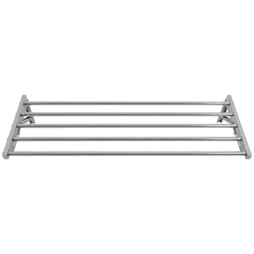 Commercial Foldable Stainless Steel Wall Mounted Rack Shelf 1200×400×230mm 5 Tube | Stalwart DA-TRW51240