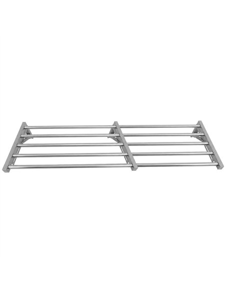 Commercial Foldable Stainless Steel Wall Mounted Rack Shelf 1600×400×230mm 5 Tube | Stalwart DA-TRW51640