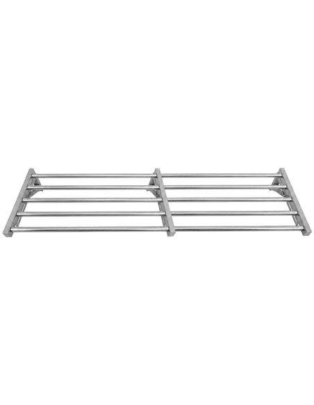 Commercial Foldable Stainless Steel Wall Mounted Rack Shelf 1800×400×230mm 5 Tube | Stalwart DA-TRW51840