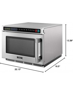 Commercial Microwave 1800W Oven 18L Flatbed Full Stainless Steel 515×338×420mm 2