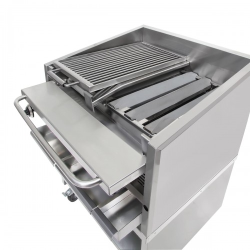 Commercial Gas Chargrill 800mm Wide – 25kW 6-Burner American-Style Grill – Heavy Duty for Steaks, Burgers & Catering Kitchens