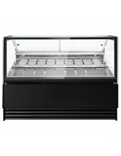 Commercial Ice Cream Display Freezer 1728mm – 18 x 5 Ltr Napoli pans - ventilated cooling - Black 2