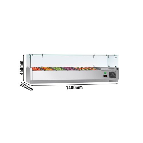 Countertop Prep Well / Refrigerated Topping Unit ECO - 1400x395mm - 6x GN 1/3