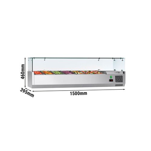 Countertop Prep Well / Refrigerated Topping Unit ECO - 1500x395mm - 6x GN 1/3