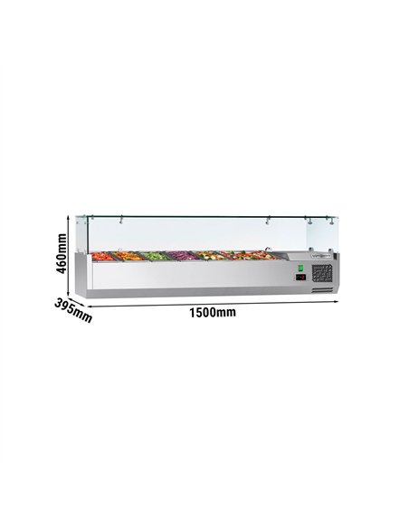 Countertop Prep Well / Refrigerated Topping Unit ECO - 1500x395mm - 6x GN 1/3