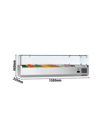 Countertop Prep Well / Refrigerated Topping Unit ECO - 1500x335mm - 7x GN 1/4