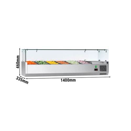 Countertop Prep Well / Refrigerated Topping Unit ECO - 1400x335mm - 6x GN 1/4
