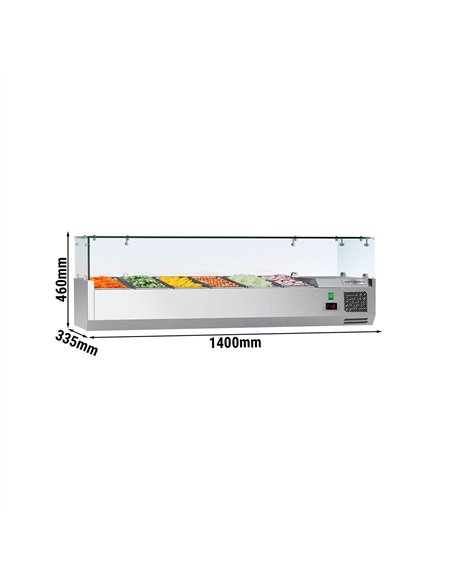 Countertop Prep Well / Refrigerated Topping Unit ECO - 1400x335mm - 6x GN 1/4