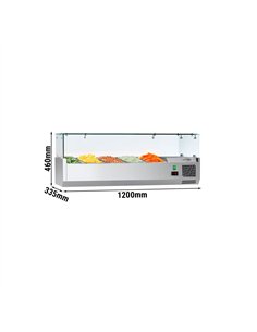 Countertop Prep Well / Refrigerated Topping Unit ECO - 1200x460mm - 5x GN 1/4 2