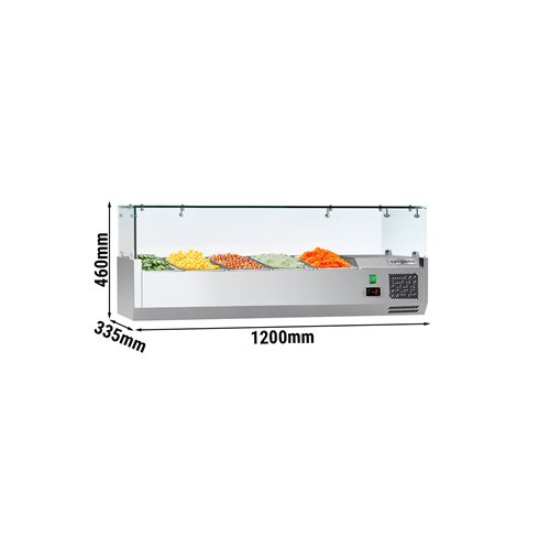 Countertop Prep Well / Refrigerated Topping Unit ECO - 1200x460mm - 5x GN 1/4