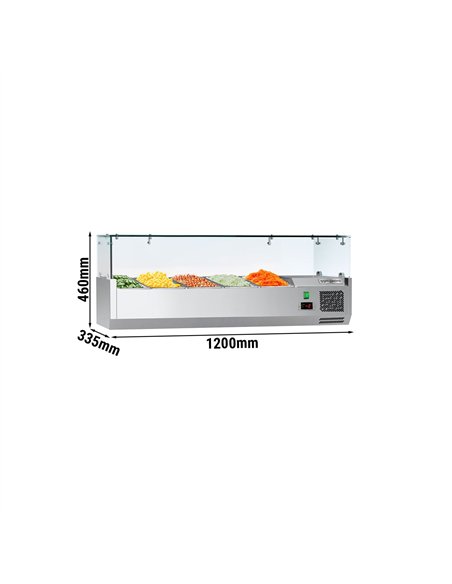 Countertop Prep Well / Refrigerated Topping Unit ECO - 1200x460mm - 5x GN 1/4