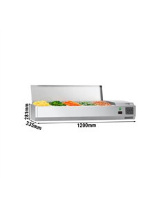 Countertop Prep Well / Refrigerated Topping Unit ECO - 1200x335mm - 5x GN 1/4 2