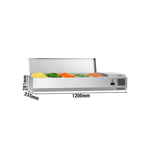 Countertop Prep Well / Refrigerated Topping Unit ECO - 1200x335mm - 5x GN 1/4