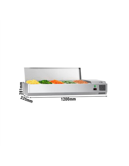 Countertop Prep Well / Refrigerated Topping Unit ECO - 1200x335mm - 5x GN 1/4