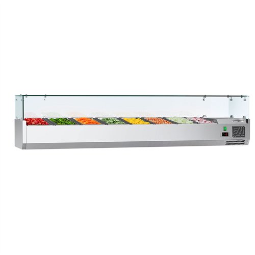 Countertop Prep Well / Refrigerated Topping Unit ECO - 1800x395mm - 8x GN 1/3