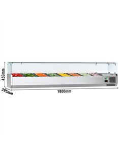 Countertop Prep Well / Refrigerated Topping Unit ECO - 1800x395mm - 8x GN 1/3 2