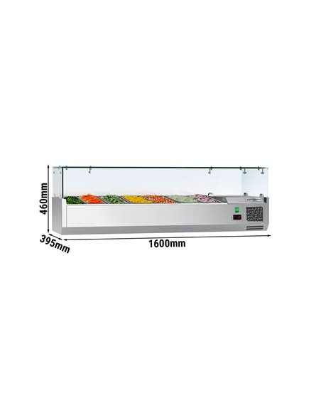 Countertop Prep Well / Refrigerated Topping Unit ECO - 1600x395mm - 7x GN 1/3