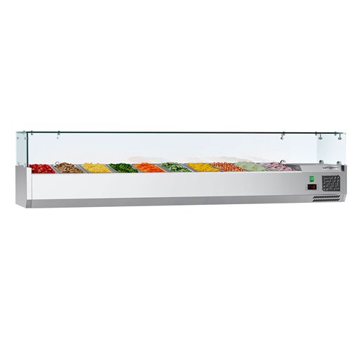 Countertop Prep Well / Refrigerated Topping Unit ECO - 2000x335mm - 10x GN 1/4