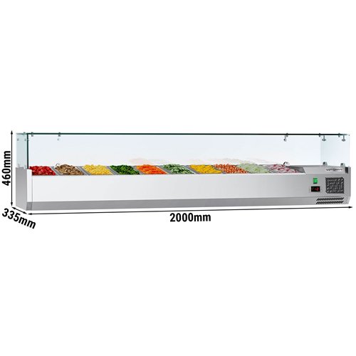 Countertop Prep Well / Refrigerated Topping Unit ECO - 2000x335mm - 10x GN 1/4