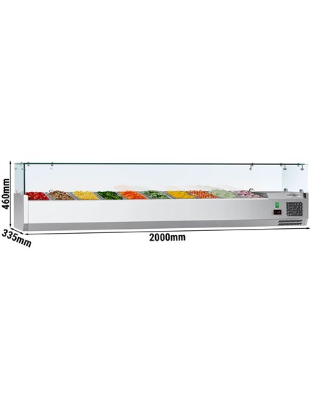 Countertop Prep Well / Refrigerated Topping Unit ECO - 2000x335mm - 10x GN 1/4