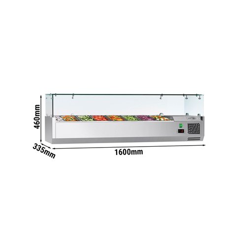 Countertop Prep Well / Refrigerated Topping Unit ECO - 1600x460mm - 7x GN 1/4