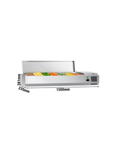 Countertop Prep Well / Refrigerated Topping Unit ECO - 1500x335mm - 7x GN 1/4 2