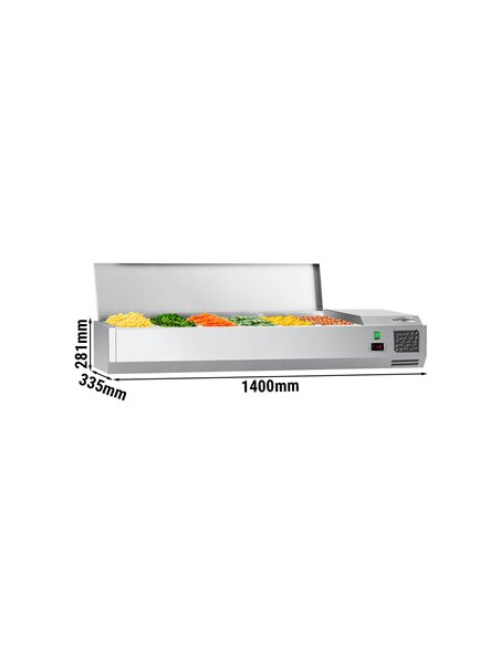 Countertop Prep Well / Refrigerated Topping Unit ECO - 1400x335mm - 6x GN 1/4
