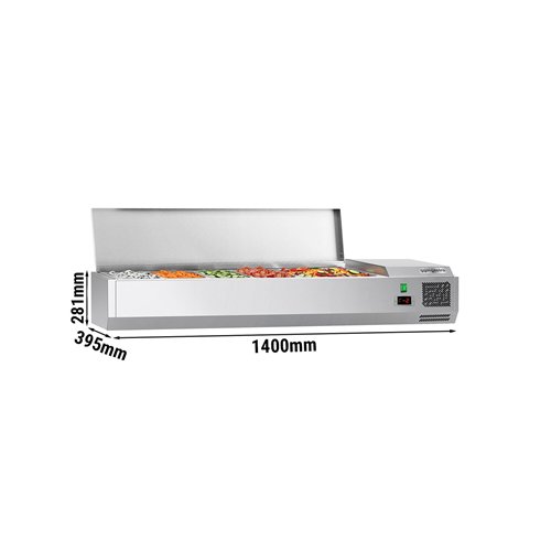 Countertop Prep Well / Refrigerated Topping Unit ECO - 1400x395mm - 6x GN 1/3