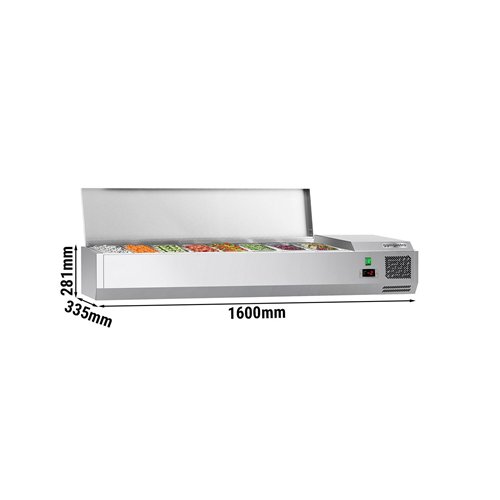 Countertop Prep Well / Refrigerated Topping Unit ECO - 1600x335mm - 7x GN 1/4