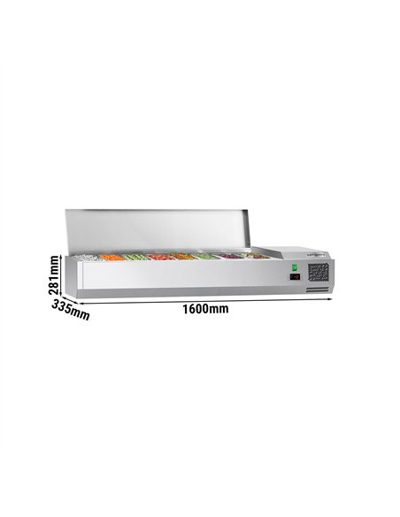 Countertop Prep Well / Refrigerated Topping Unit ECO - 1600x335mm - 7x GN 1/4