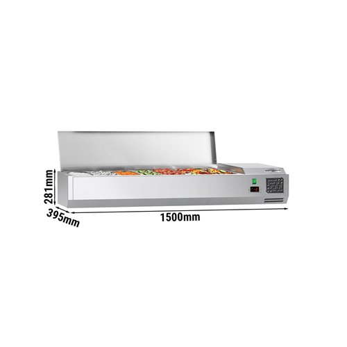 Countertop Prep Well / Refrigerated Topping Unit ECO - 1500x395mm - 6x GN 1/3