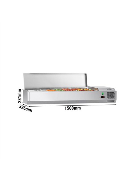 Countertop Prep Well / Refrigerated Topping Unit ECO - 1500x395mm - 6x GN 1/3