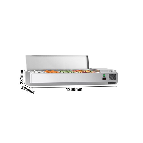 Countertop Prep Well / Refrigerated Topping Unit ECO - 1200x281/395mm - 4x GN 1/3