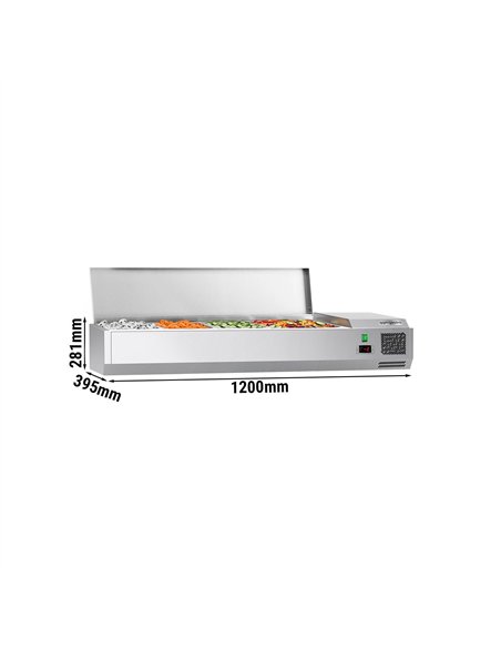 Countertop Prep Well / Refrigerated Topping Unit ECO - 1200x281/395mm - 4x GN 1/3