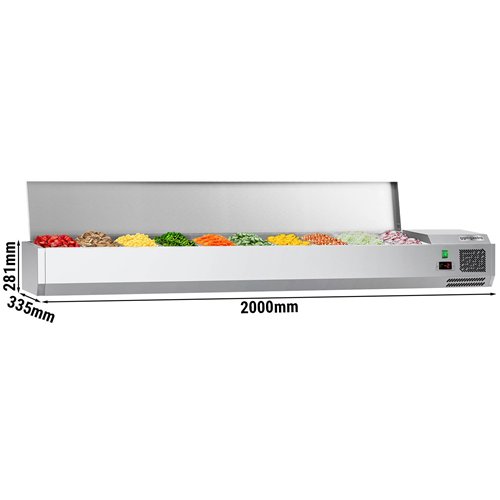 Countertop Prep Well / Refrigerated Topping Unit ECO - 2000x335mm - 10x GN 1/4