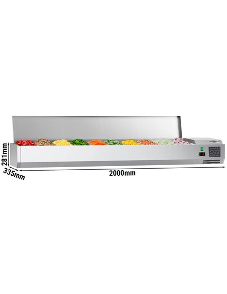 Countertop Prep Well / Refrigerated Topping Unit ECO - 2000x335mm - 10x GN 1/4