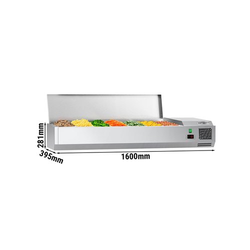 Countertop Prep Well / Refrigerated Topping Unit ECO - 1600x395mm - 7x GN 1/3