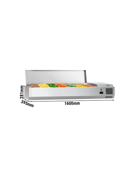 Countertop Prep Well / Refrigerated Topping Unit ECO - 1600x395mm - 7x GN 1/3