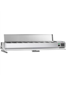 Countertop Prep Well / Refrigerated Topping Unit ECO - 1800x335mm - 8x GN 1/4 2